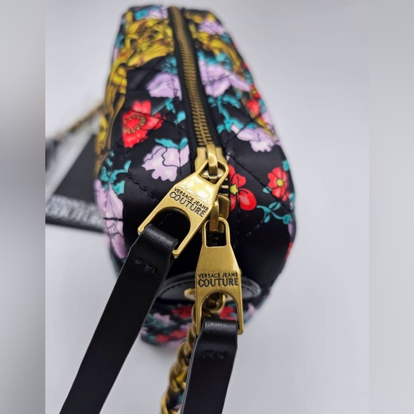 Versace Jeans Couture Floral Pattern Quilted Crossbody - Picture 6 of 14